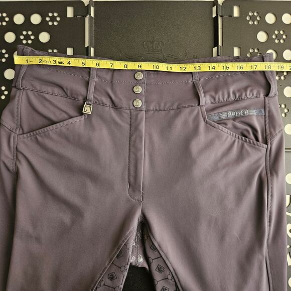 Romfh Equestrian Womens Full Seat Silicone Grip Riding Pant Breeches Gray | 38 R - Picture 7 of 16